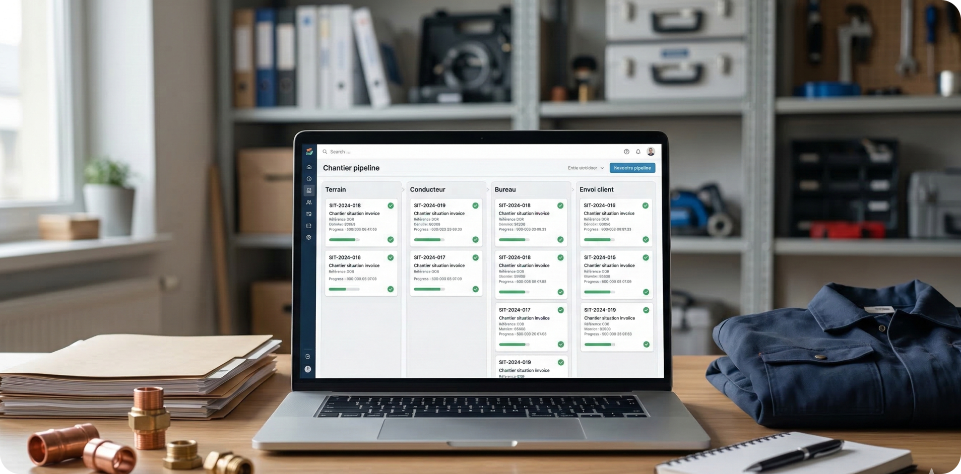 Situation de chantier : le circuit de validation sans blocage