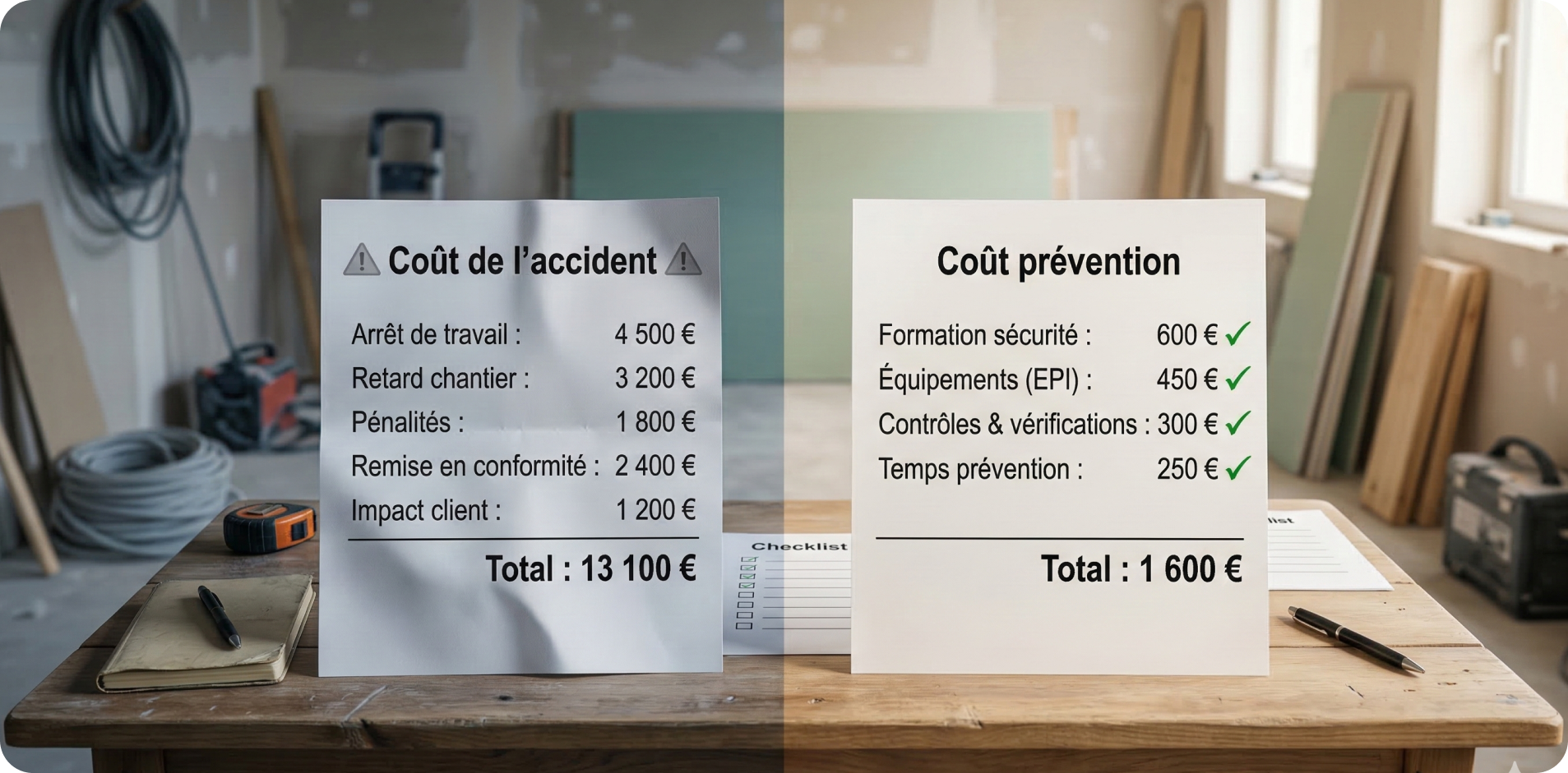 Combien vous coûte vraiment un accident sur chantier