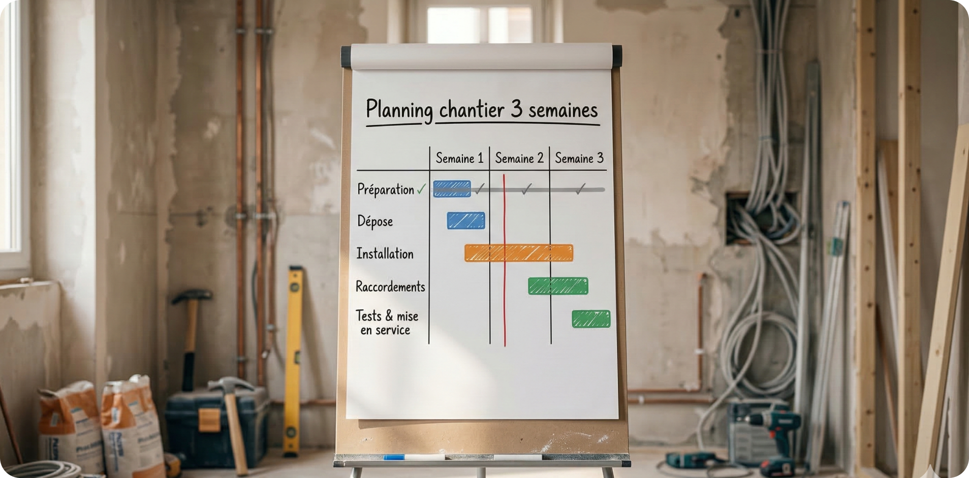Planning chantier : la méthode 3 semaines glissantes qui marche
