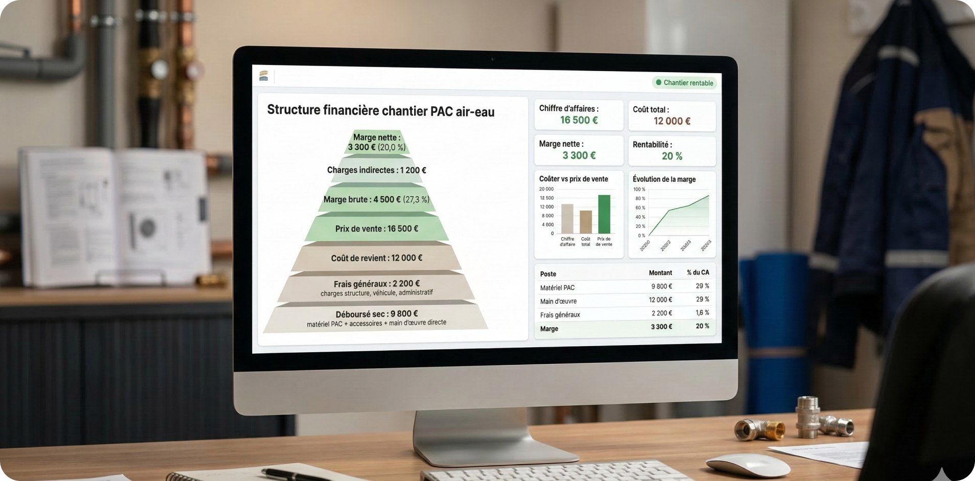 Suivi financier chantier : la structure que tout dirigeant BTP doit maîtriser