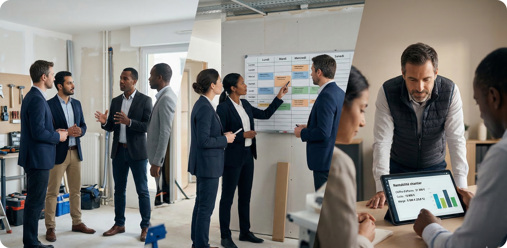 Le trio gagnant pour manager vos chantiers sans courir