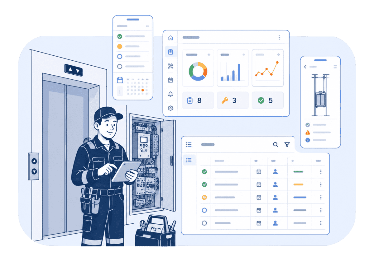 logiciel pour entreprise d'ascenseurs